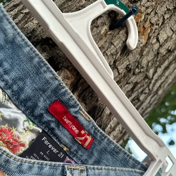 Forever 21 Vintage Distressed Y2K Blue Mini Skirt - Picture 5 of 5